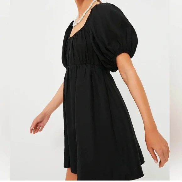 NEW Pomander Place Ares Puff Sleeve Mini Dress Women’s XL Black Party Cocktail - Picture 2 of 9